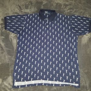 VINTAGE POLO ALL OVER GOLFER PRINT. MADE IN USA